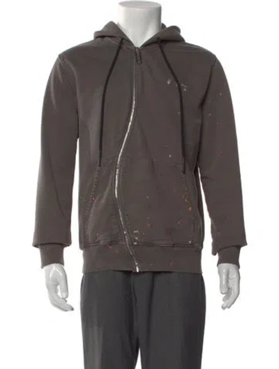 Pre-owned Off-white 2021 Crew Neck Hoodie In Brown