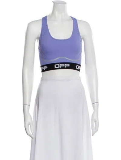 Pre-owned Off-white 2021 Crew Neck Sports Bra In Purple