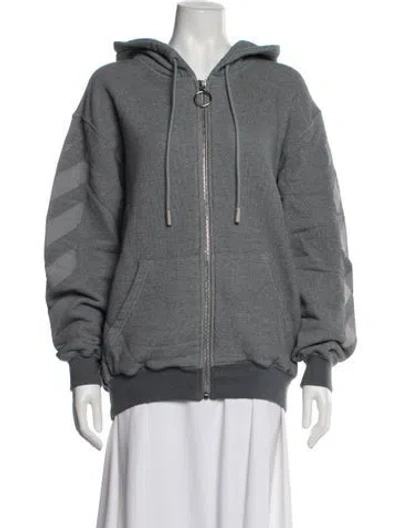 Pre-owned Off-white 2021 Diagonals Hoodie In Purple