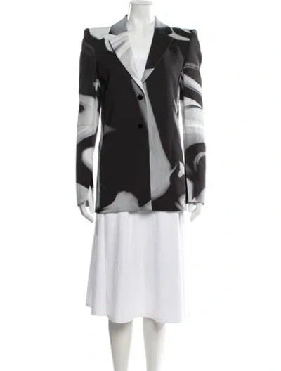 Pre-owned Off-white 2021 Graphic Print Blazer W/ Tags In Black