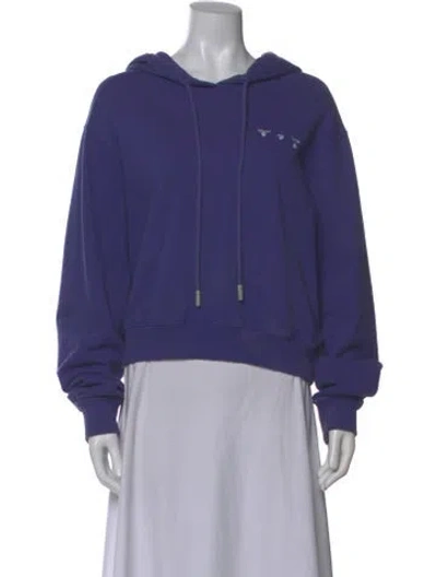Pre-owned Off-white 2021 Graphic Print Hoodie In Purple