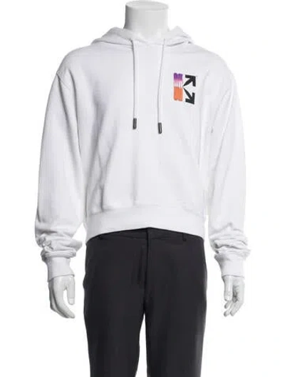 Pre-owned Off-white 2021 Graphic Print Hoodie In White