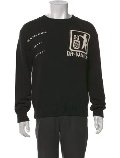 Pre-owned Off-white 2021 Graphic Print Pullover In Black