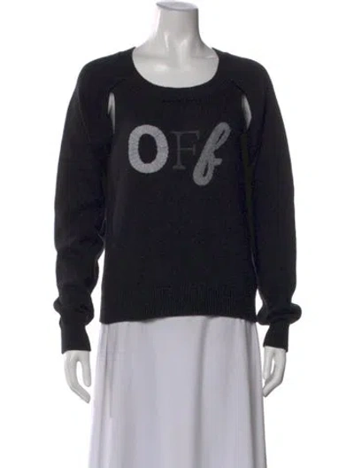 Pre-owned Off-white 2021 Graphic Print Sweater In Black