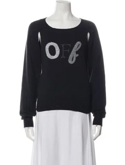 Pre-owned Off-white 2021 Graphic Print Sweater In Black
