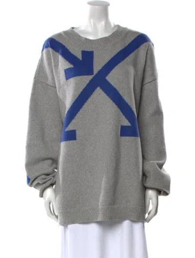 Pre-owned Off-white 2021 Graphic Print Sweater In Gray
