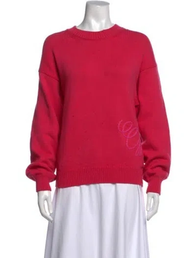Pre-owned Off-white 2021 Graphic Print Sweater In Pink