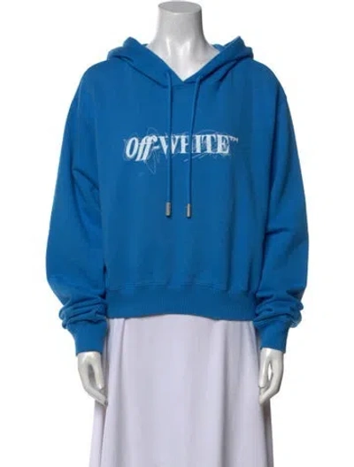 Pre-owned Off-white 2021 Graphic Print Sweatshirt In Blue