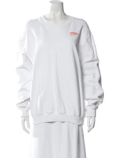 Pre-owned Off-white 2021 Graphic Print Sweatshirt In White