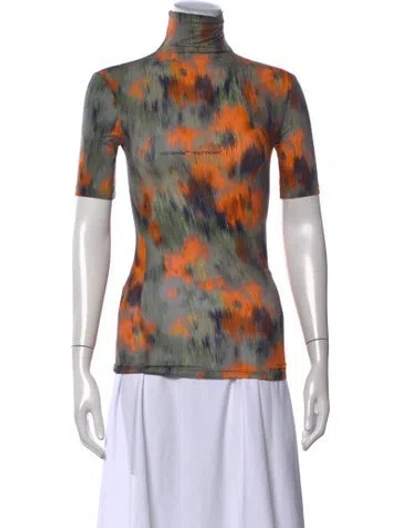 Pre-owned Off-white 2021 Graphic Print Top In Orange