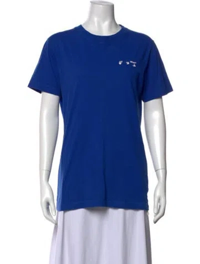 Pre-owned Off-white 2021 Graphic Print T-shirt In Blue