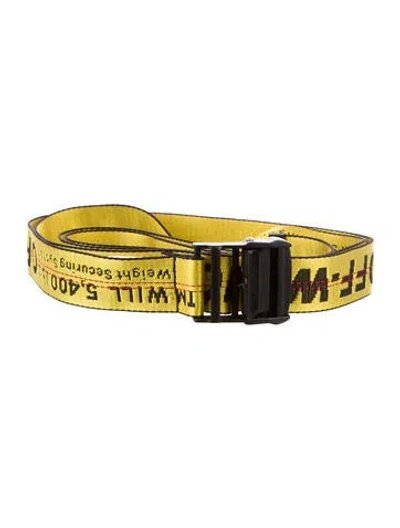Pre-owned Off-white 2021 Industrial Belt In Yellow