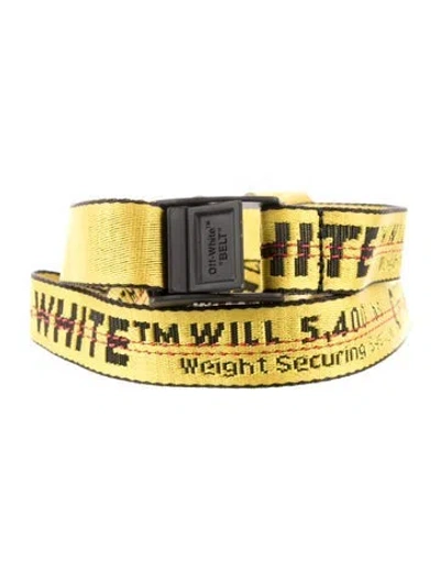 Pre-owned Off-white 2021 Industrial Belt In Yellow