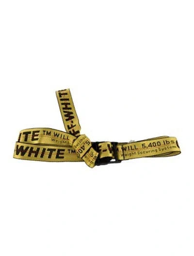 Pre-owned Off-white 2021 Industrial Belt In Yellow