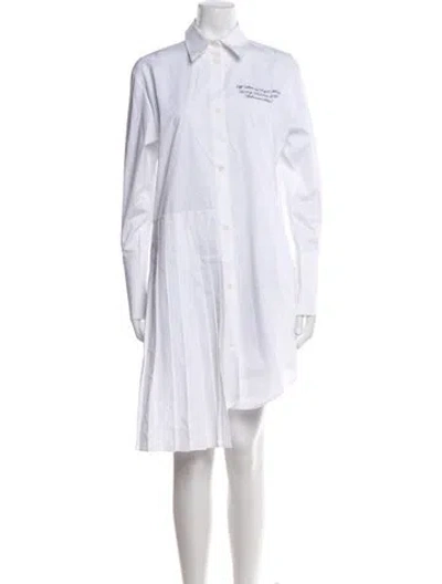 Pre-owned Off-white 2021 Knee-length Dress In White