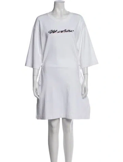 Pre-owned Off-white 2021 Knee-length Dress In White
