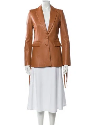Pre-owned Off-white 2021 Leather Blazer In Orange