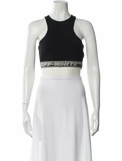 Pre-owned Off-white 2021 Logo Sports Bra In Black