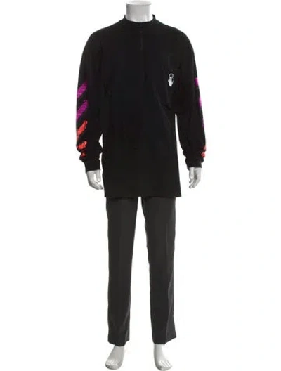 Pre-owned Off-white 2021 Marker Henley In Black