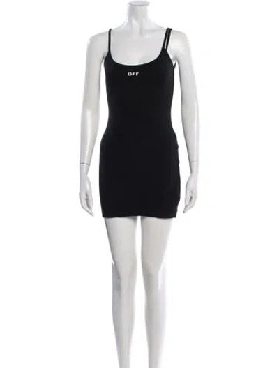 Pre-owned Off-white 2021 Mini Dress In Black