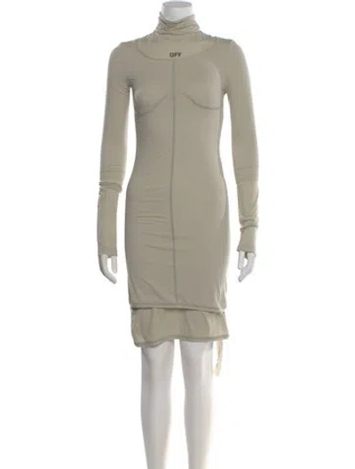 Pre-owned Off-white 2021 Mini Dress In Neutral