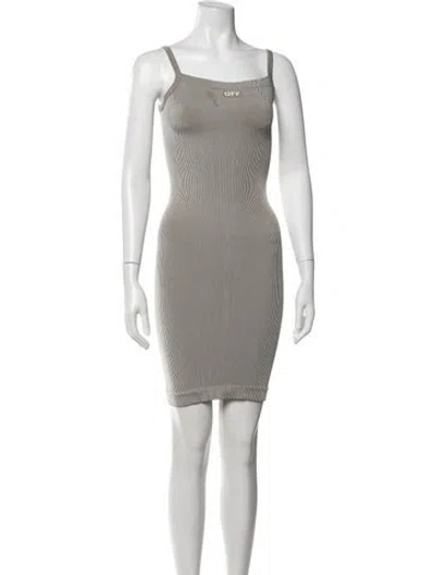 Pre-owned Off-white 2021 Mini Dress In Neutrals