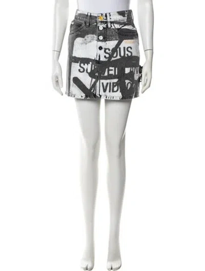 Pre-owned Off-white 2021 Mini Skirt In Grey