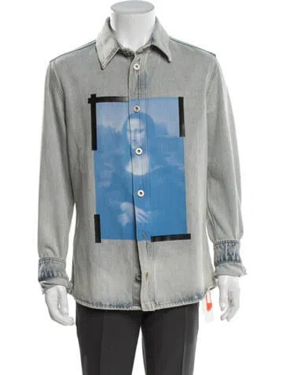 Pre-owned Off-white 2021 Mona Lisa Denim Shirt In Blue