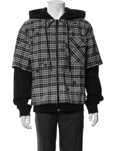 Pre-owned Off-white 2021 Plaid Print Jacket In Black