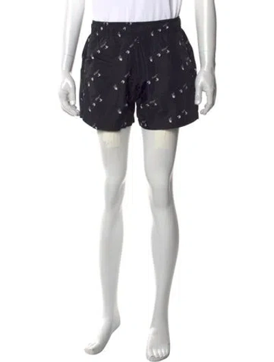 Pre-owned Off-white 2021 Printed Swim Trunks W/ Tags In Black