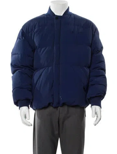 Pre-owned Off-white 2021 Puffer Coat In Blue