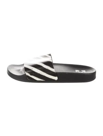 Pre-owned Off-white 2021 Rubber Slides In Black