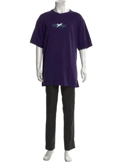 Pre-owned Off-white 2021 Running Wolves T-shirt In Purple