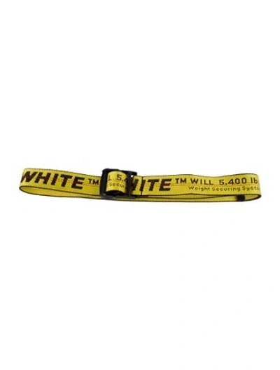 Pre-owned Off-white 2021 Skinny Belt In Yellow