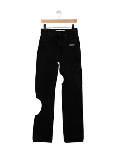 Pre-owned Off-white 2021 Straight Leg Jeans In Black