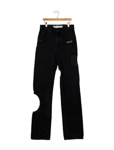 Pre-owned Off-white 2021 Straight Leg Jeans In Black