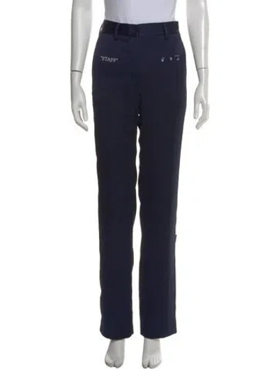 Pre-owned Off-white 2021 Straight Leg Pants In Black