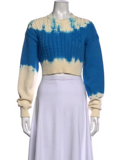 Pre-owned Off-white 2021 Tie-dye Print Sweater In Blue