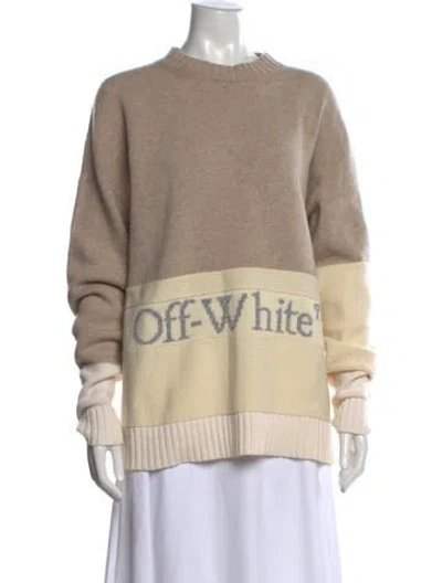 Pre-owned Off-white 2021 Virgin Wool Sweater In Neutrals