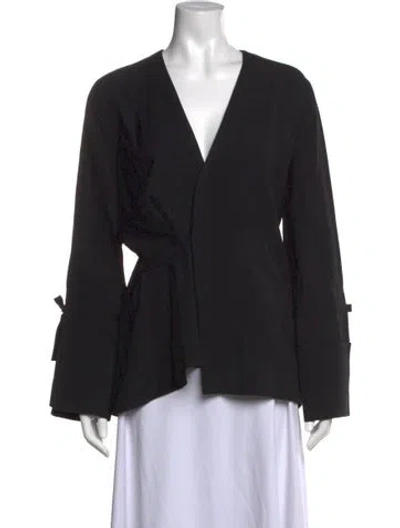 Pre-owned Off-white 2021 V-neck Top In Black