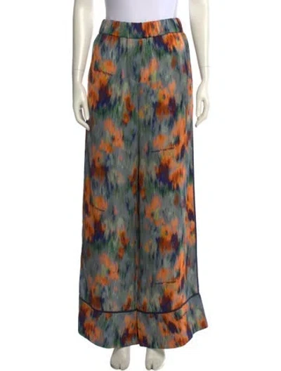 Pre-owned Off-white 2021 Wide Leg Pants In Green