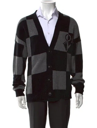 Pre-owned Off-white 2021 Wool Cardigan In Black