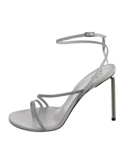 Pre-owned Off-white 2022 Allen Sandals In Silver