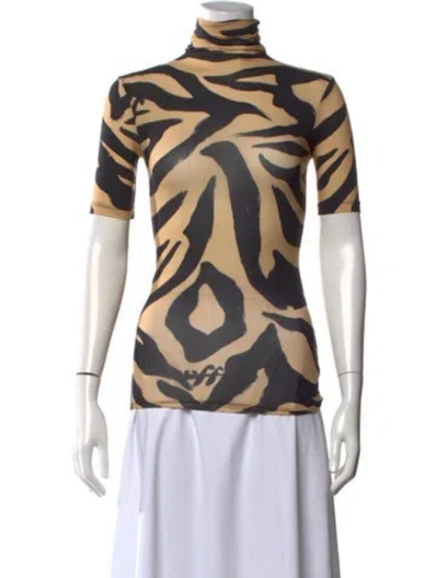 Pre-owned Off-white 2022 Animal Print Top In Neutrals