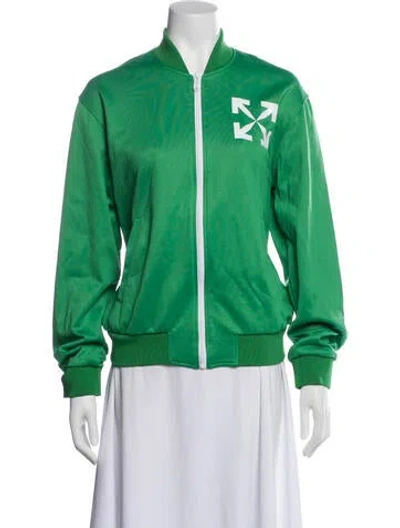 Pre-owned Off-white 2022 Arrows Bomber Jacket In Green