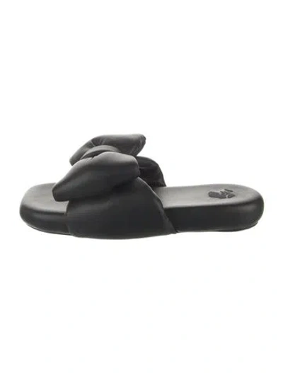 Pre-owned Off-white 2022 Bow Slides In Black