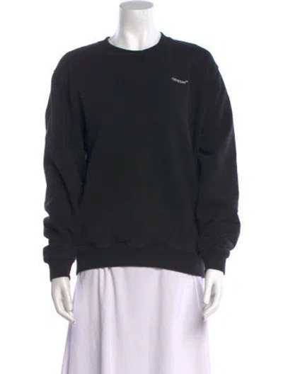 Pre-owned Off-white 2022 Crew Neck Sweater In Black