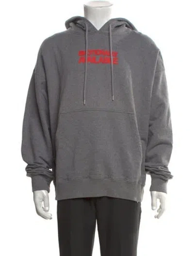 Pre-owned Off-white 2022 'emotionally Available' Arrow Hoodie In Gray