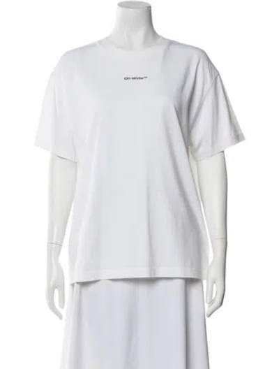 Pre-owned Off-white 2022 Flock Chine Flower Arrow T-shirt In White