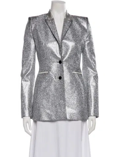 Pre-owned Off-white 2022 Glitter Blazer In Gray